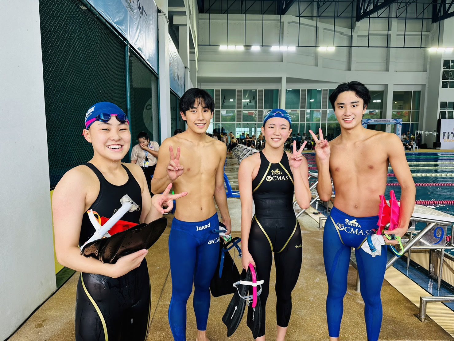 フィンスイミングアジアジュニア競技会2日目ユース日本記録樹立 