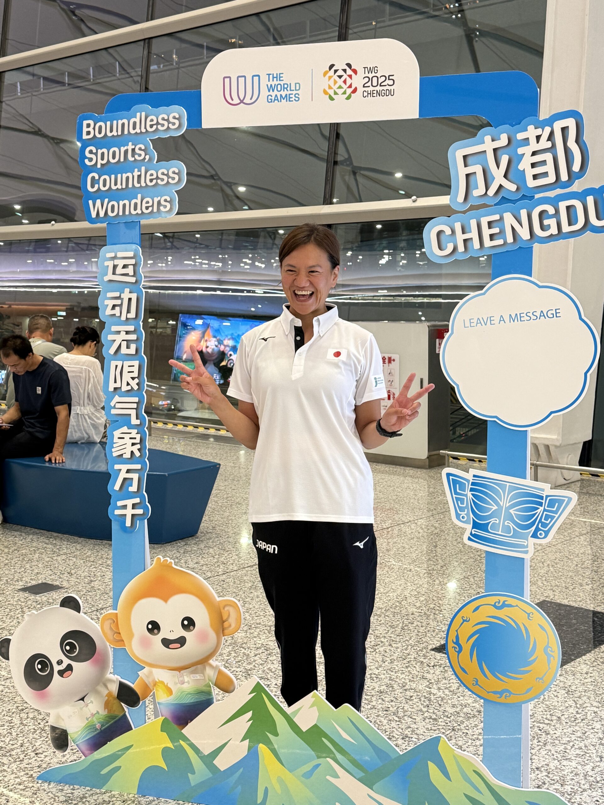 成都天府国際空港にて
